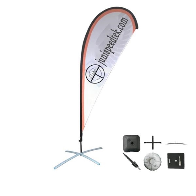 9' Single-Sided Custom Teardrop Flag