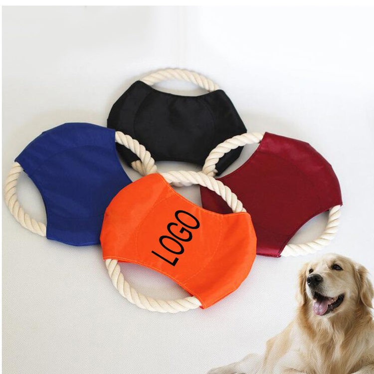 Rope Training Flying Disc/ Pet rope frisbee VIC102