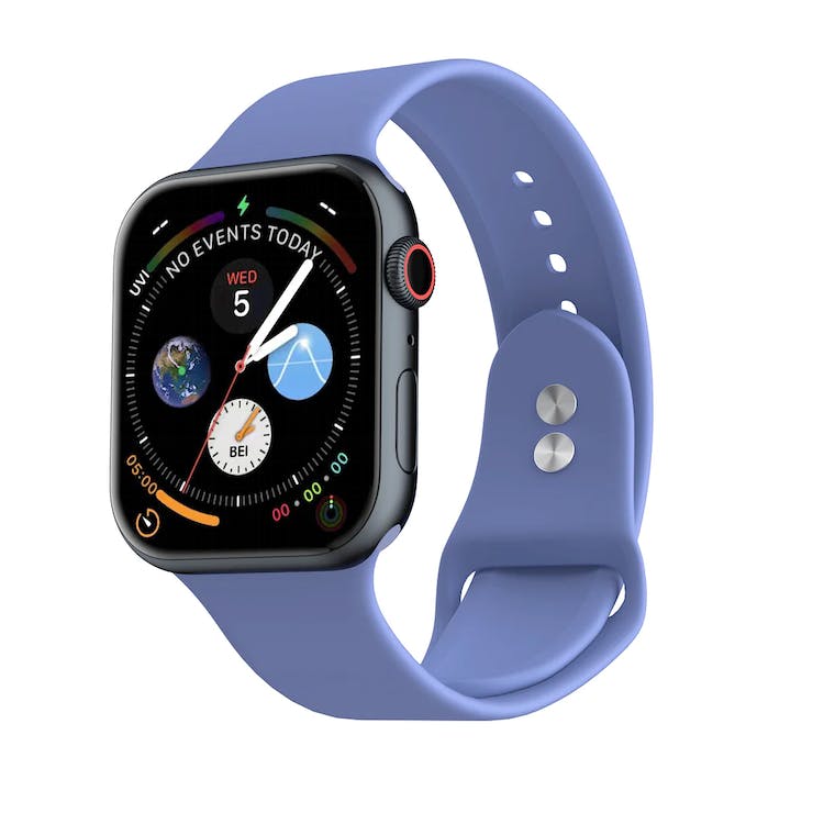 Apple Watch Dual Clasp Bands - Lavender Gray Silicone 38mm/40mm/41mm 3