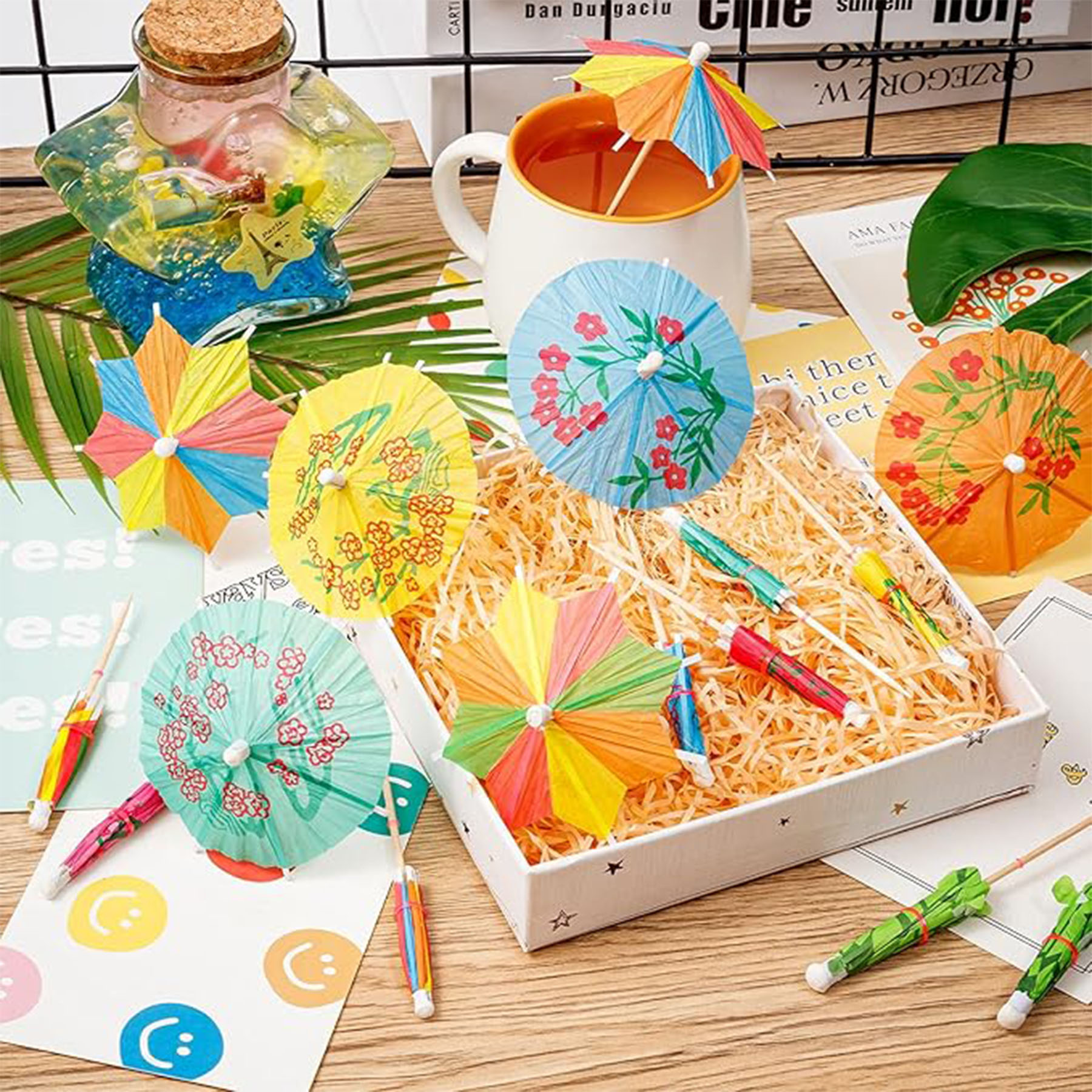 4-Inch Cocktail Umbrella Picks for Custom Designs 10