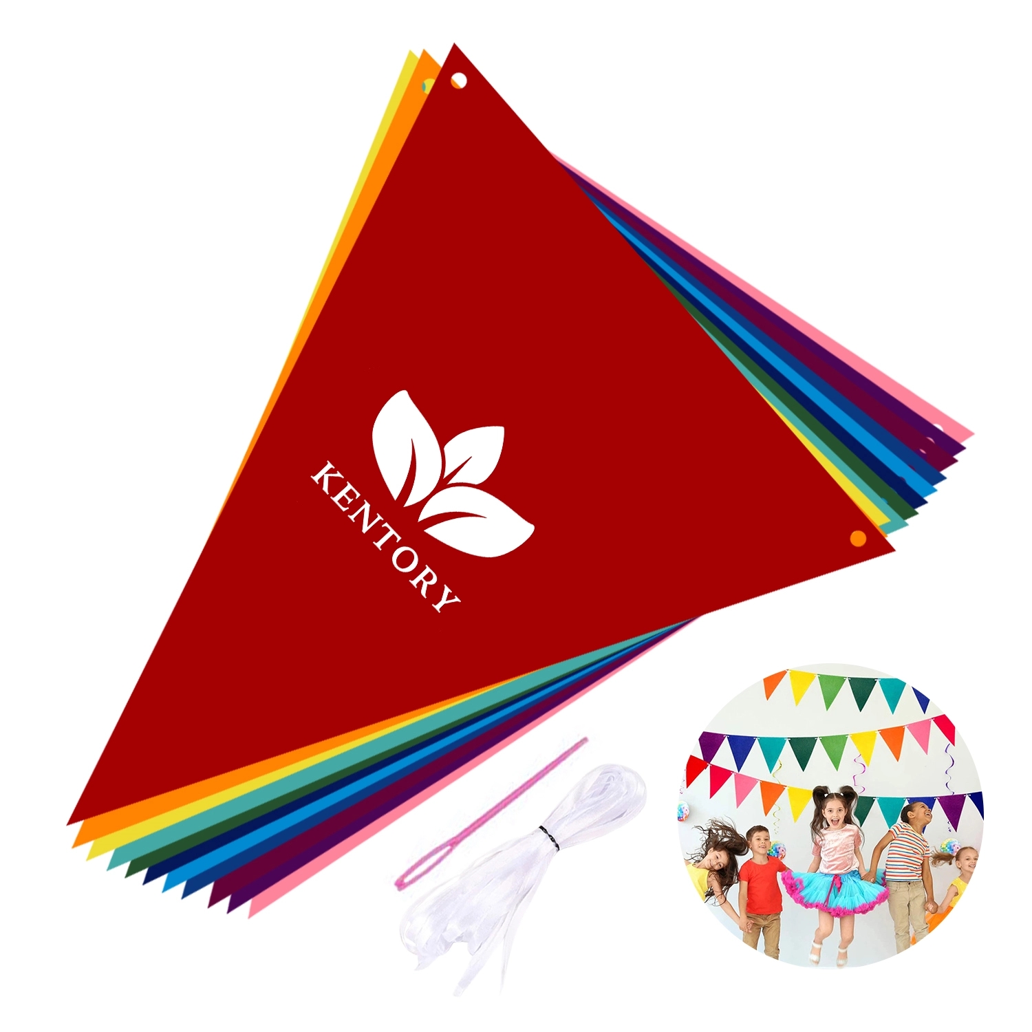 Set Of 12 Pennant Banner Flags