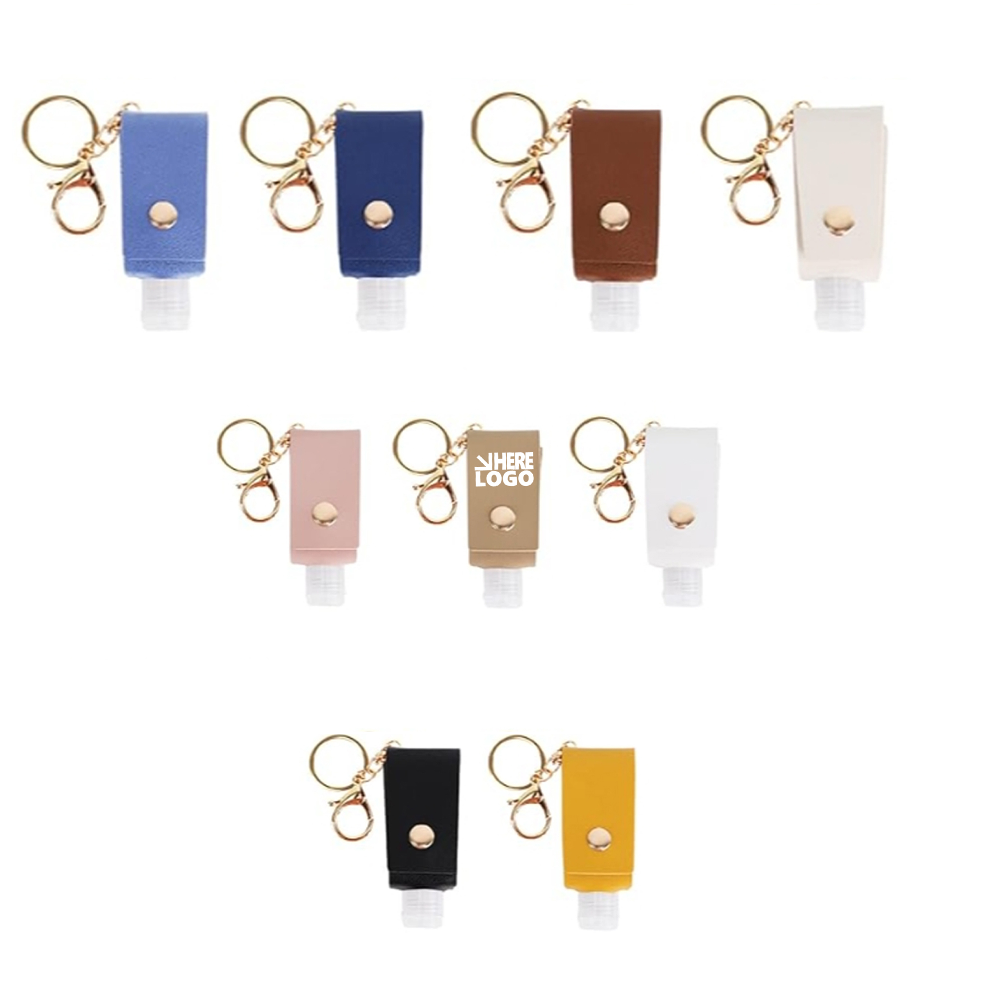 Portable PU Hand Sanitizer Key Chain