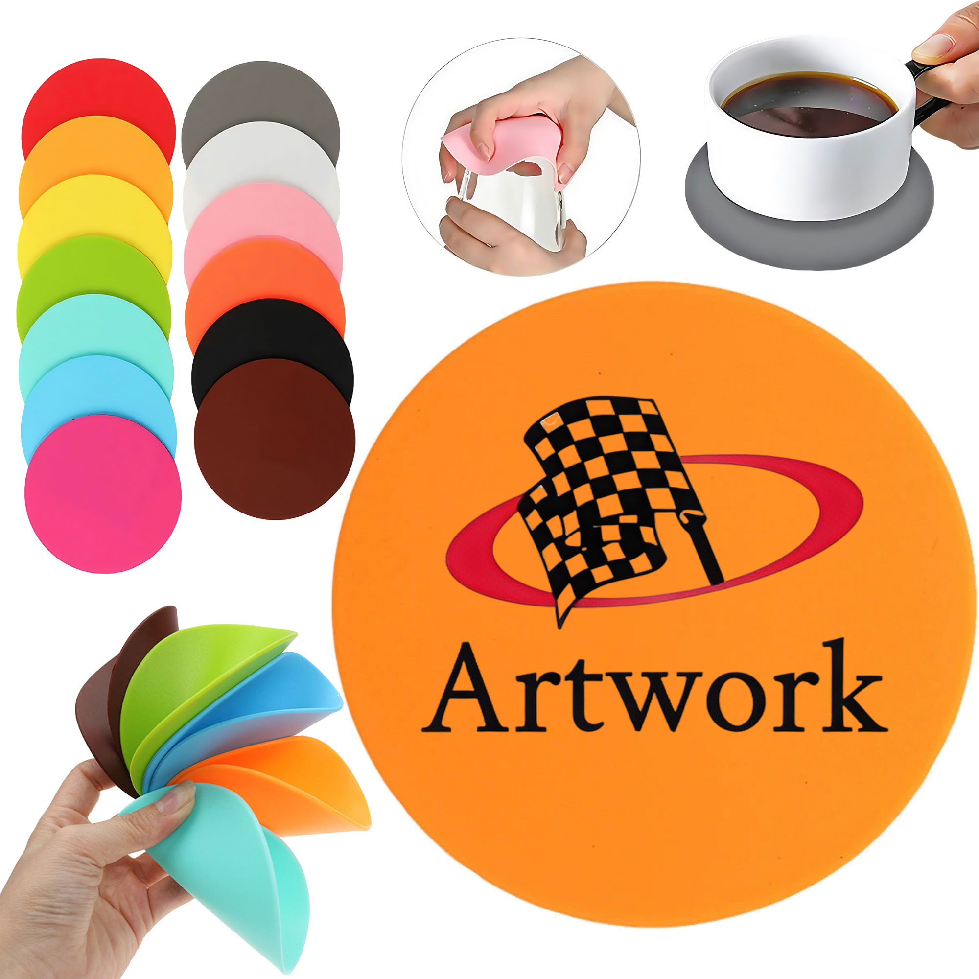 Non Slip Heat Insulation Silicone Coaster 9
