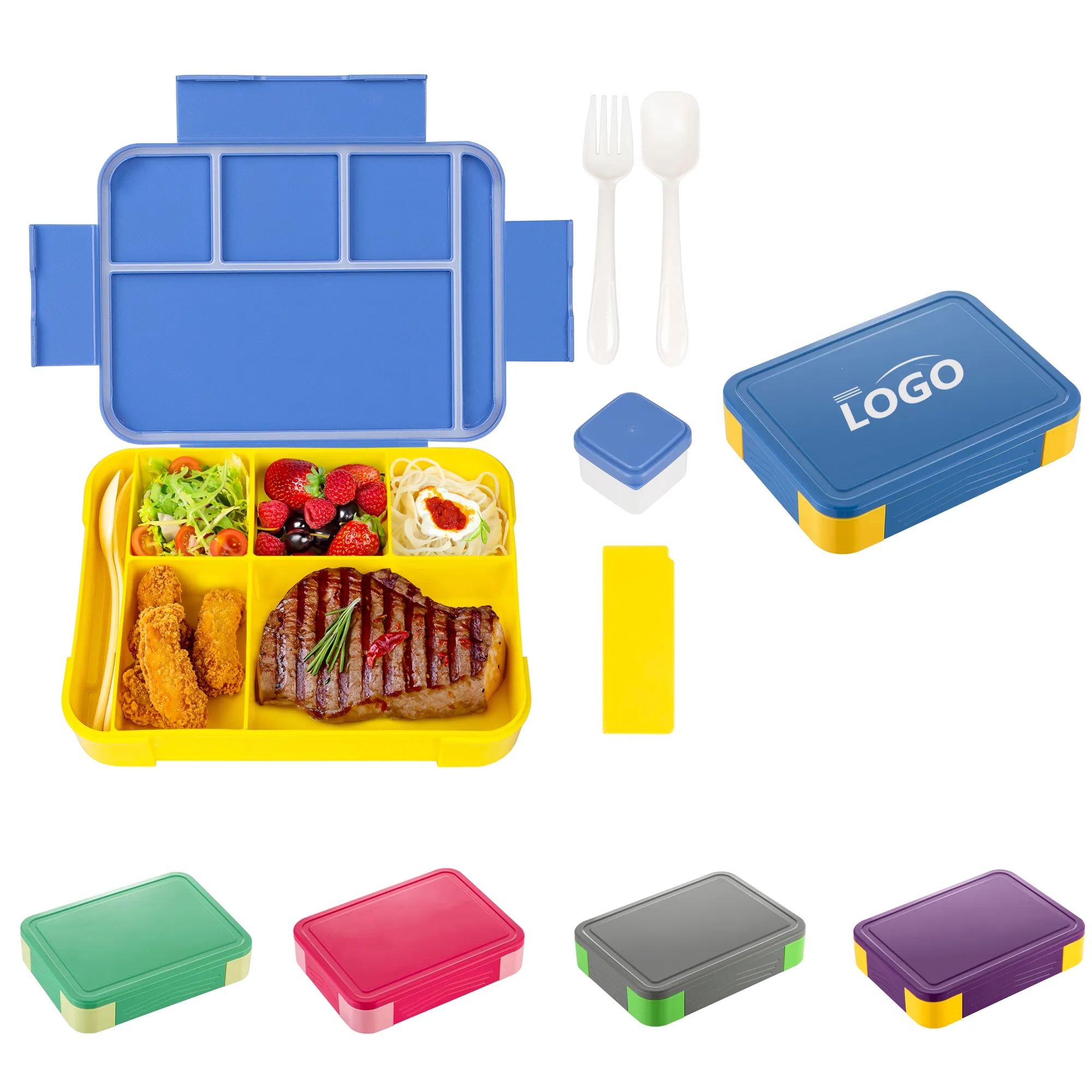 5 Compartments Lunch Box