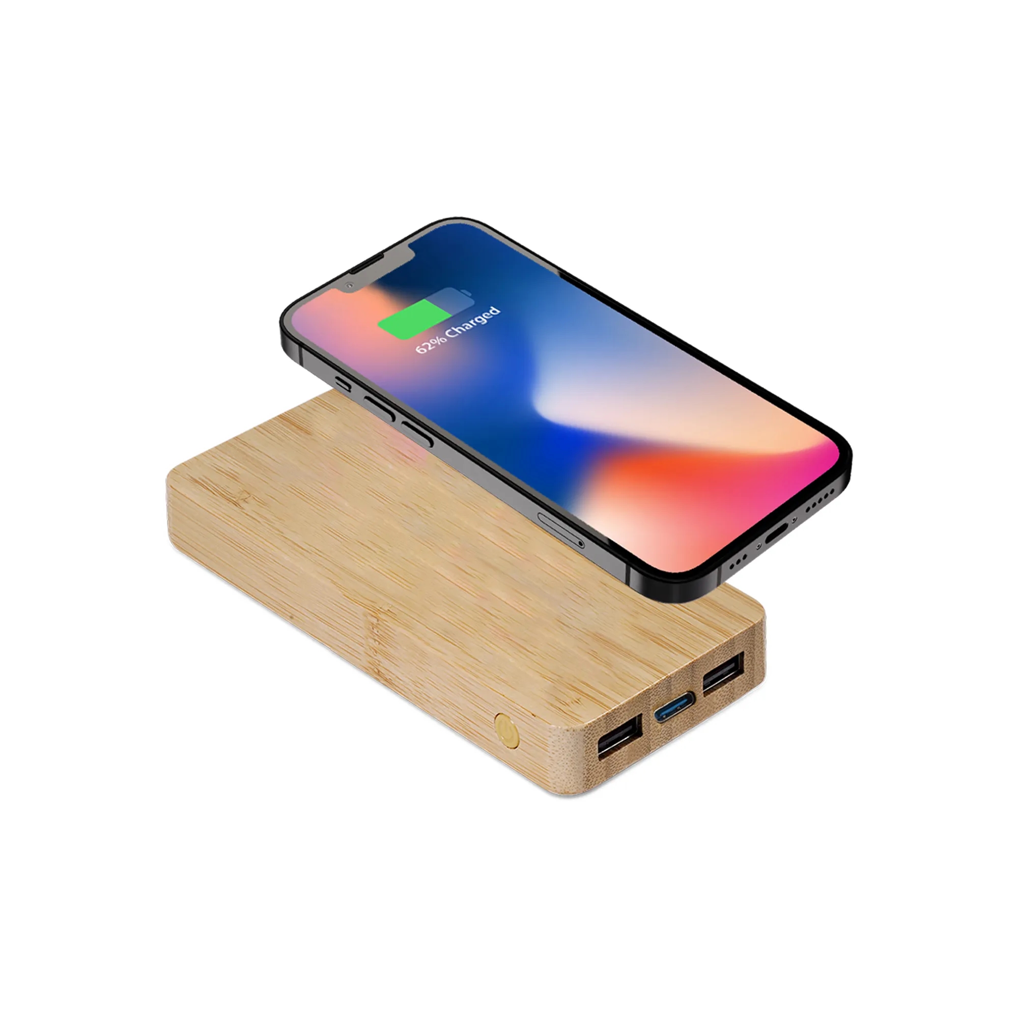 Hayes Bamboo Wireless Powerbank 10,000mAh 8