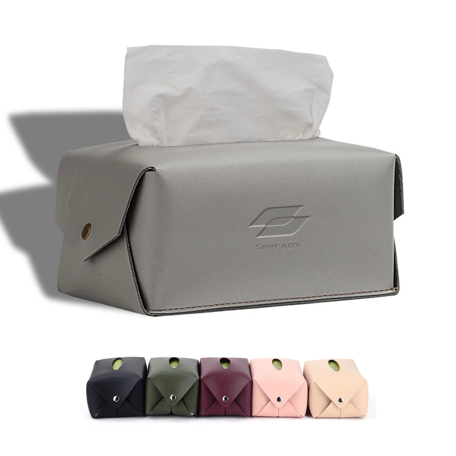 Modern Pu Leather Tissue Box Cover