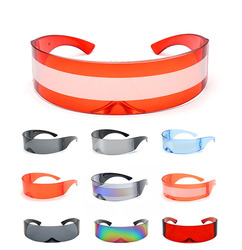 Cyberpunk Mirrored Visor Glasses