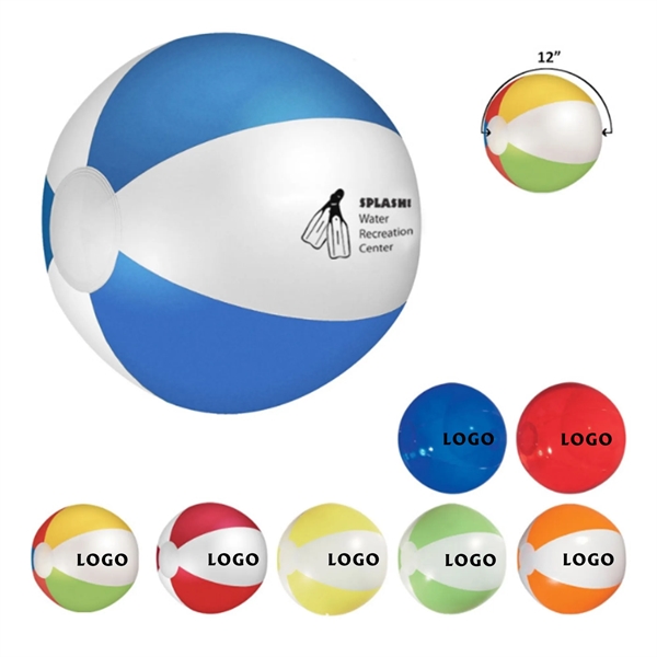 MOQ 50  PVC 12" Inflatable Beach Ball 3