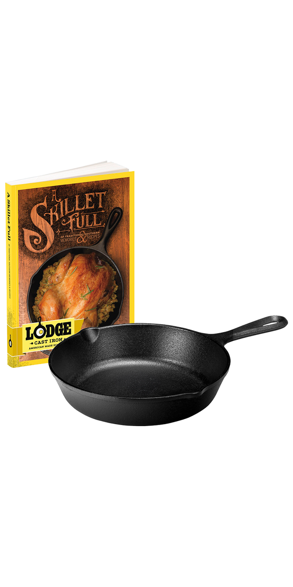 Lodge 8" Cast Iron Skillet Full Cookbook Gift Set