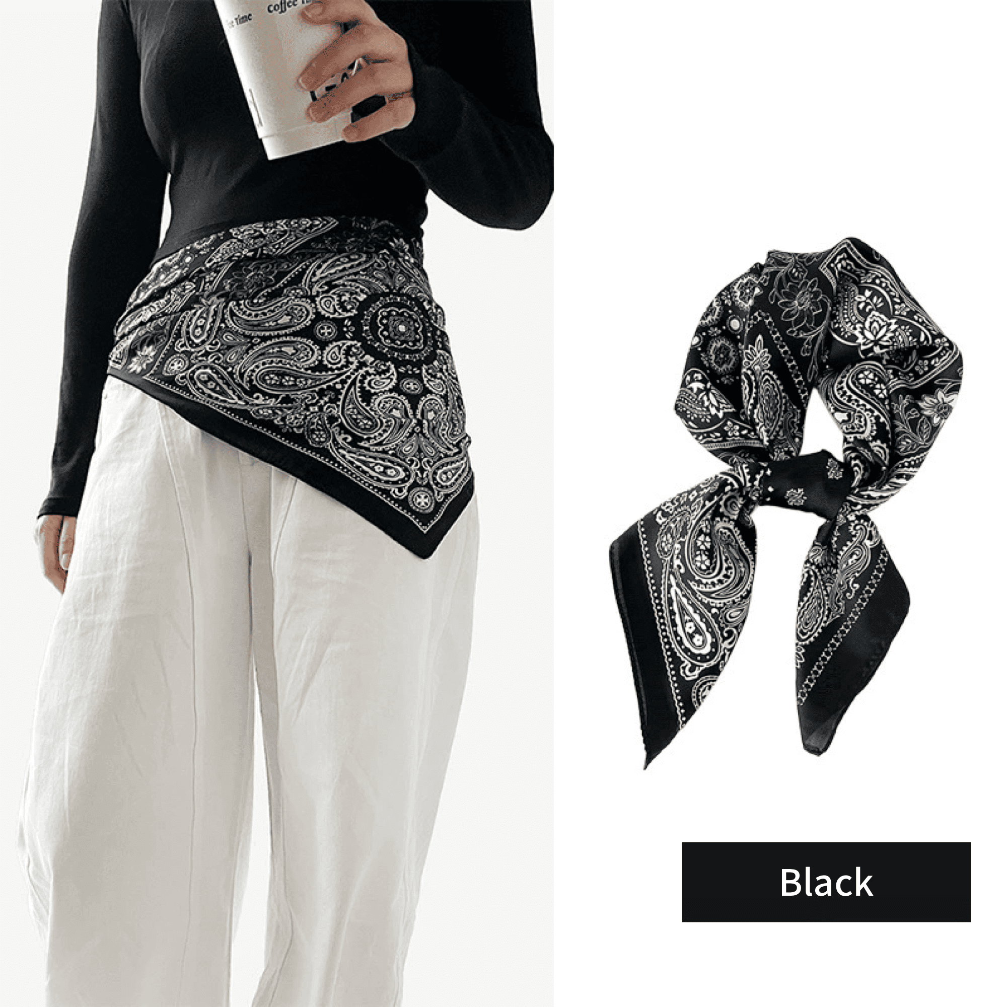 Elegant Paisley Print Bandana 15