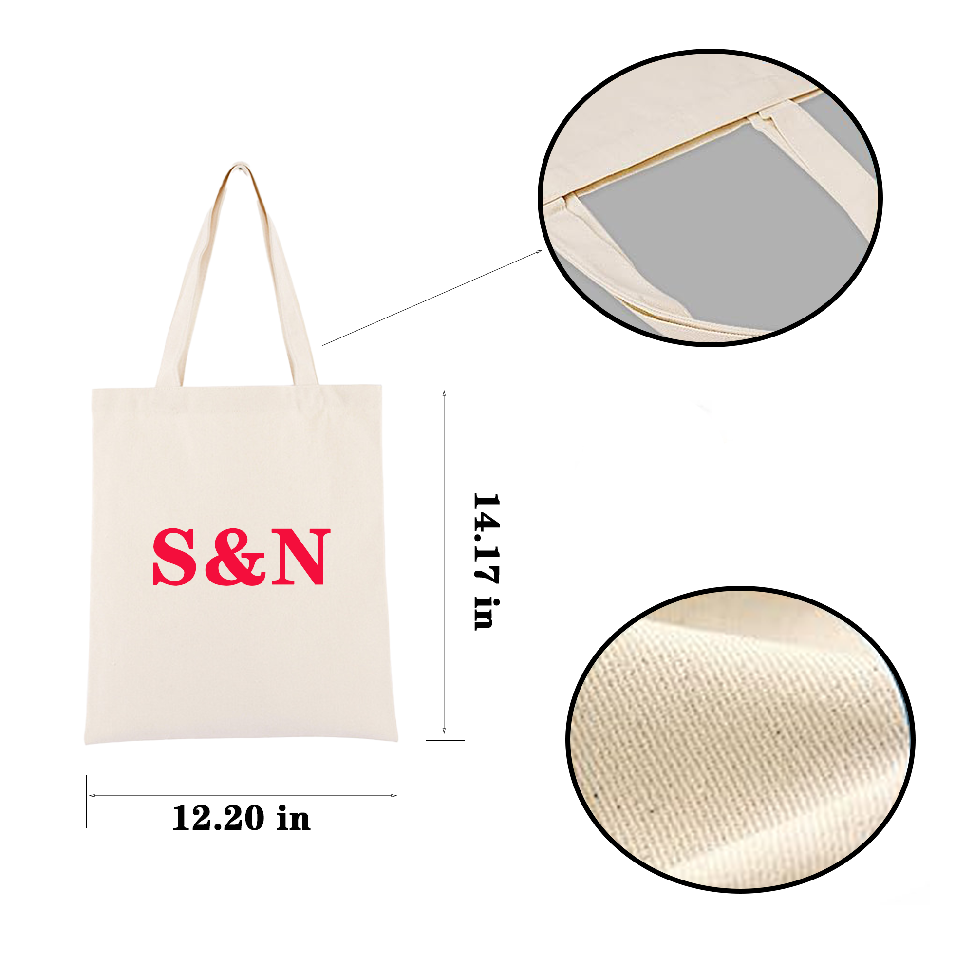 Hand-held Canvas Bag, custom tote bag with logo imprint 7