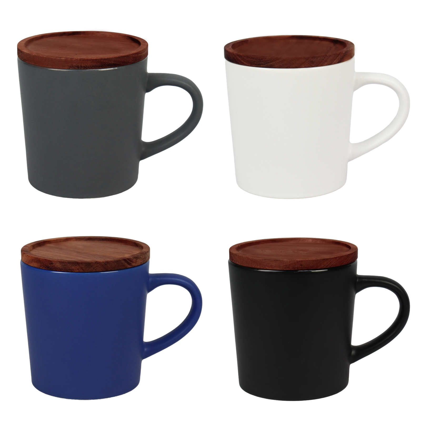 16 oz Large Coffee Mug with Bamboo Lid