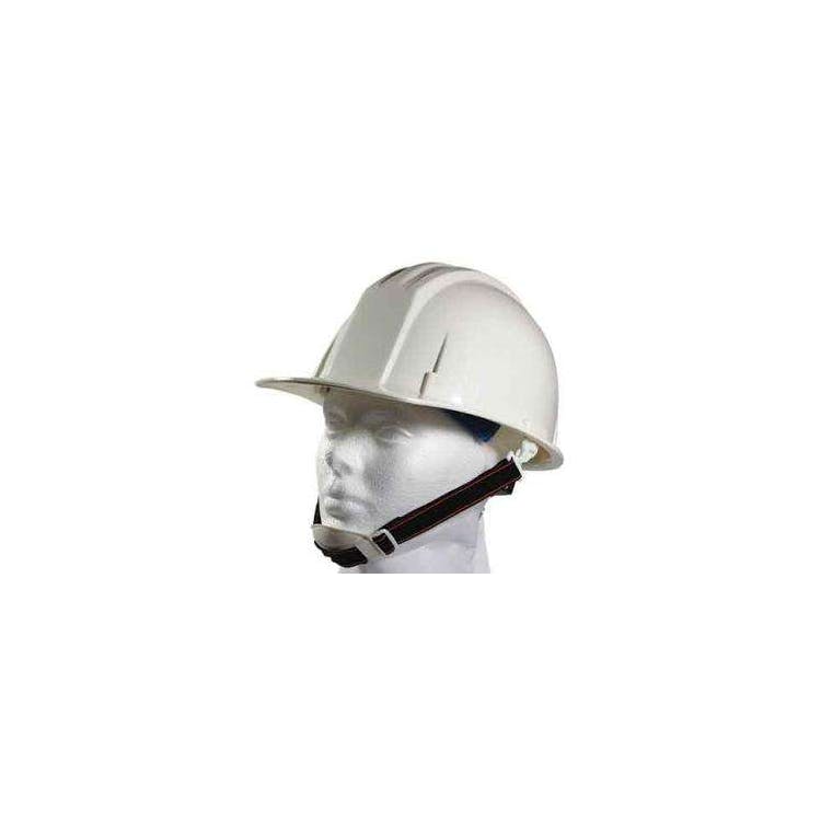 Hard Hat with Adjustable Chin Strap - White 2
