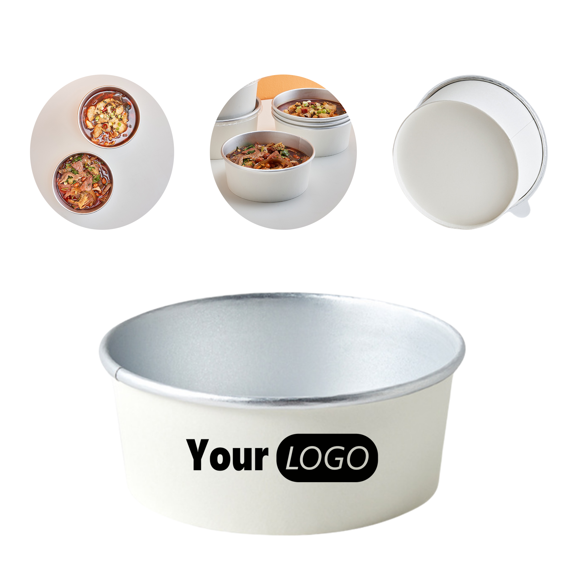 7.3 x 2.6 Inch Disposable Aluminum Foil Bowl 2