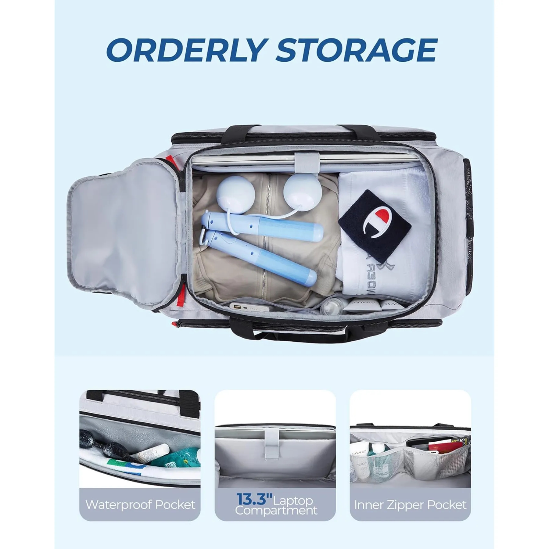 35L Sports Travel Duffel Bag 22