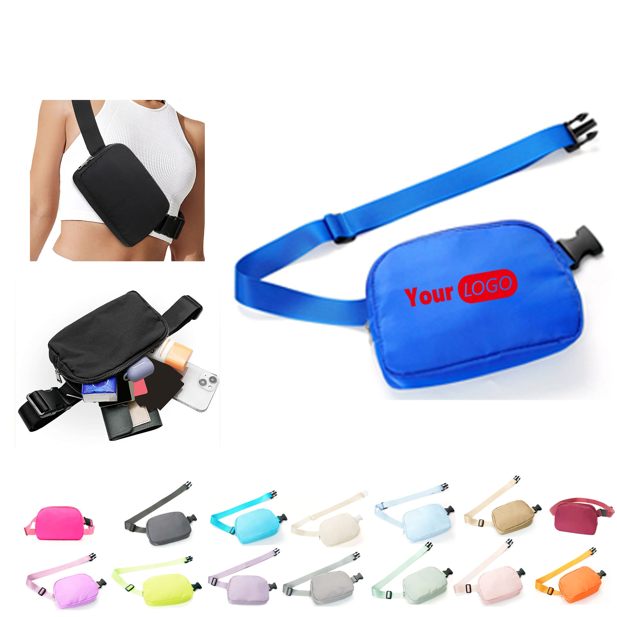 Multi-Color Large Capacity Waist Pack Customized Logo 3