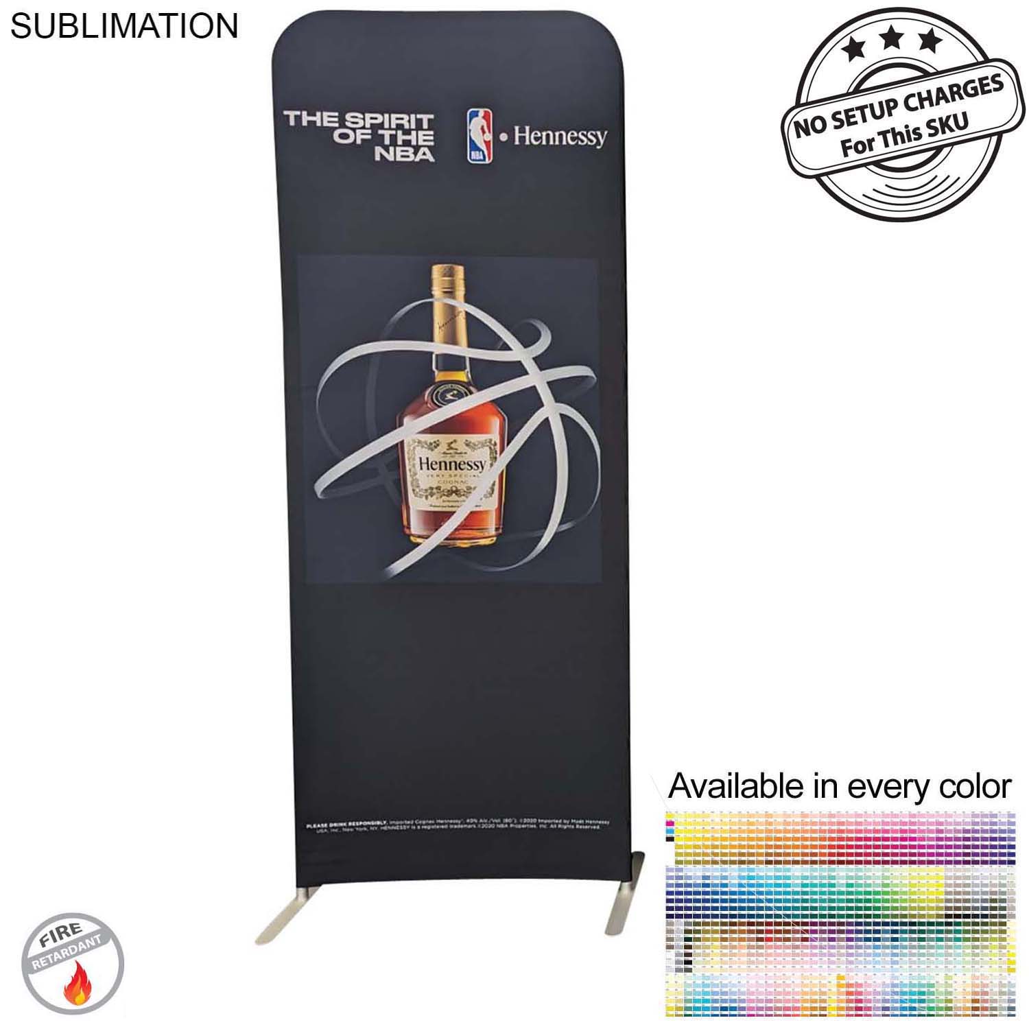 3'W x 96"H EuroFit Tension Fabric Banner Display Kit, Graphics Double Sided, NO SETUP CHARGE 3
