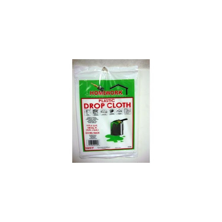Light Duty Drop Cloths - Plastic 12' x 9' 3