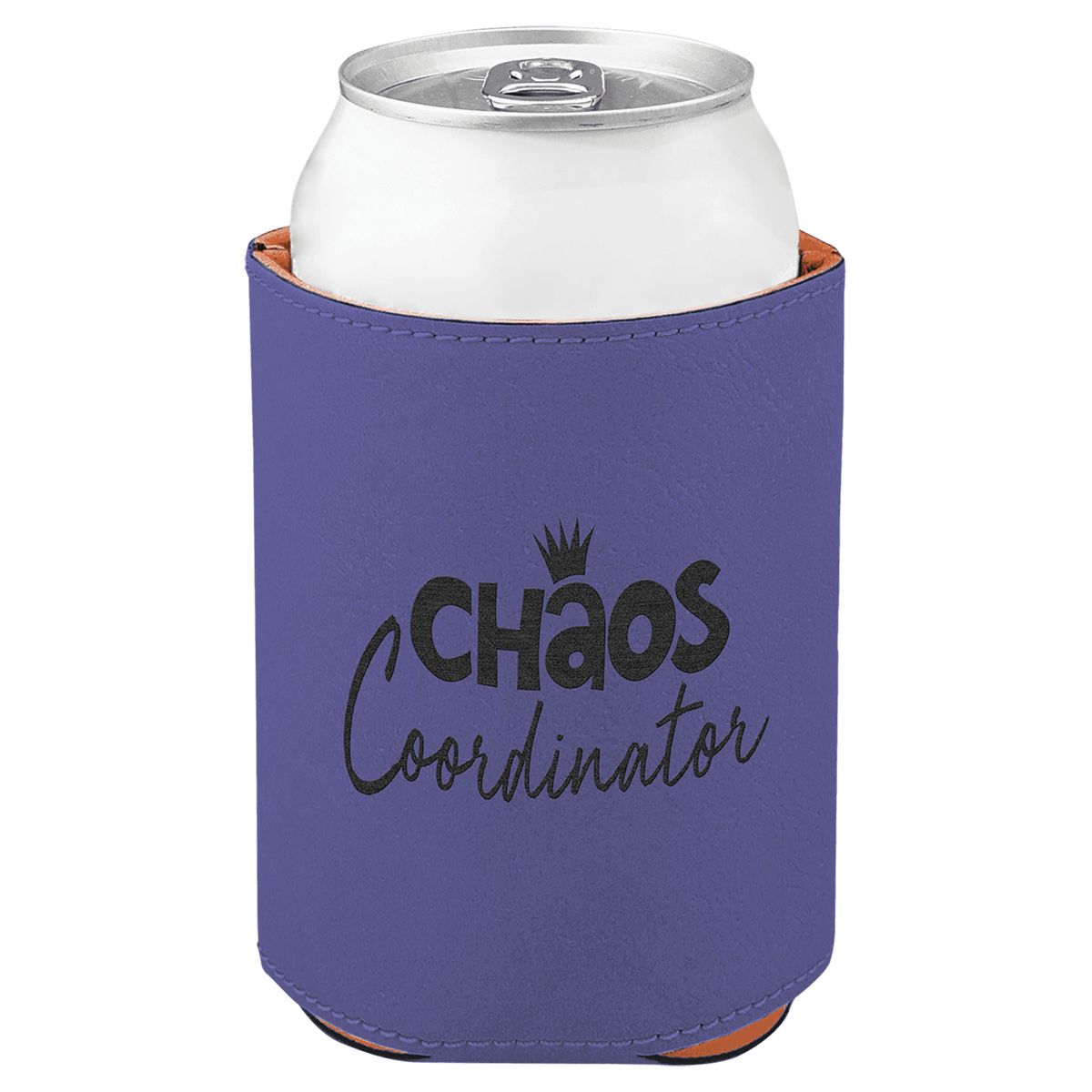 3 3/4" Purple Leatherette Beverage Holder 3