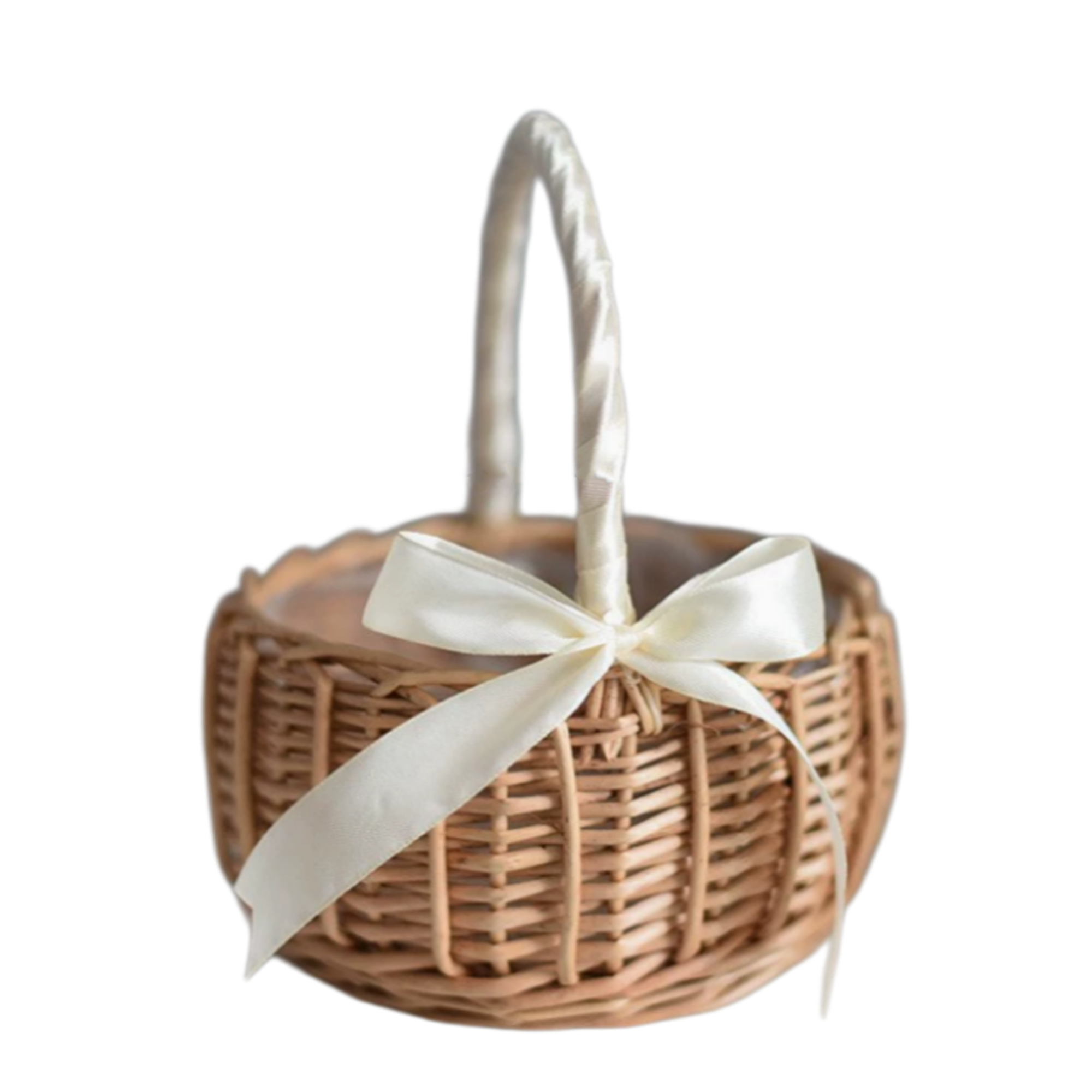 Flower Basket with Ribbon Bow 2