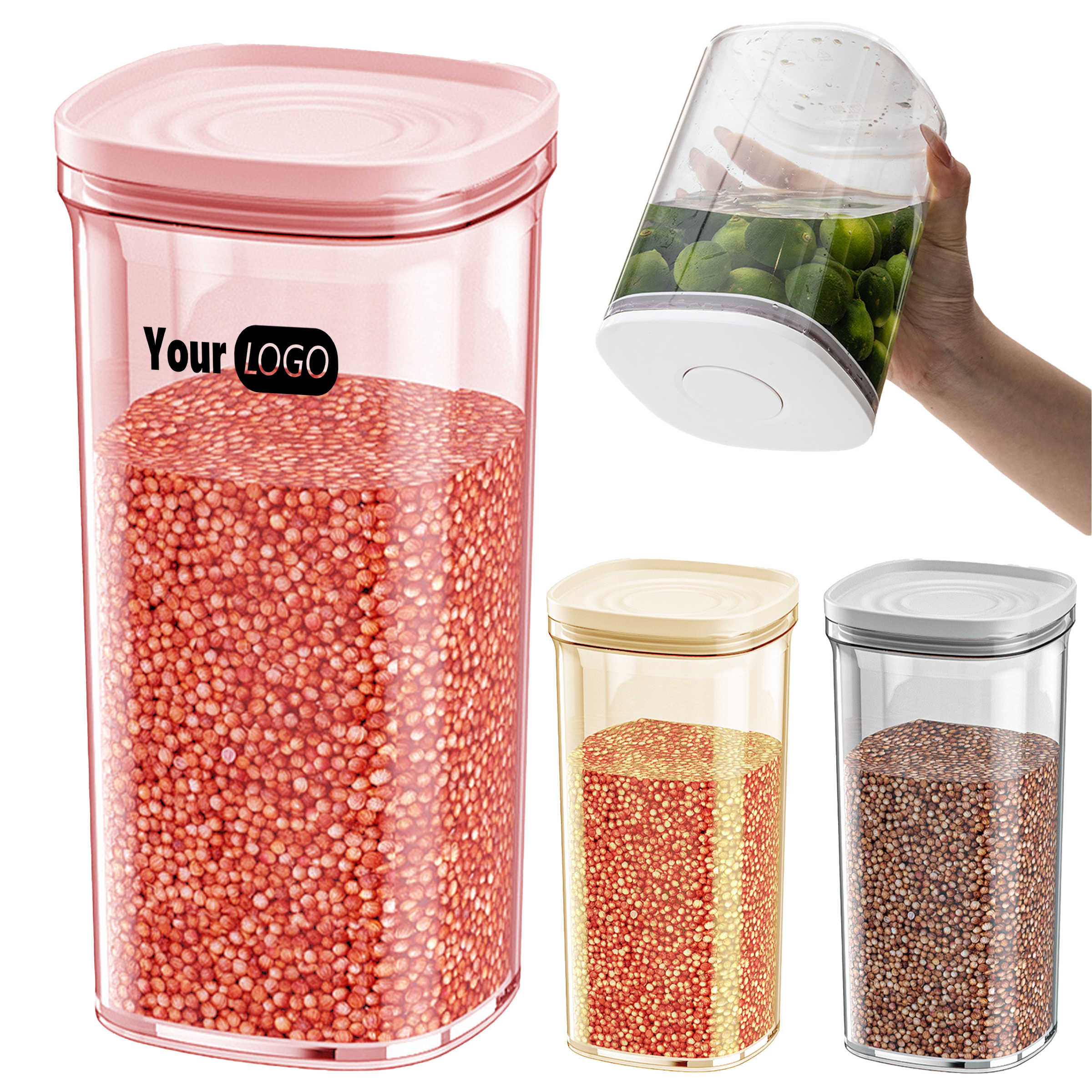 Plastic Clear Storage Jar With Leak-Proof Lid 5
