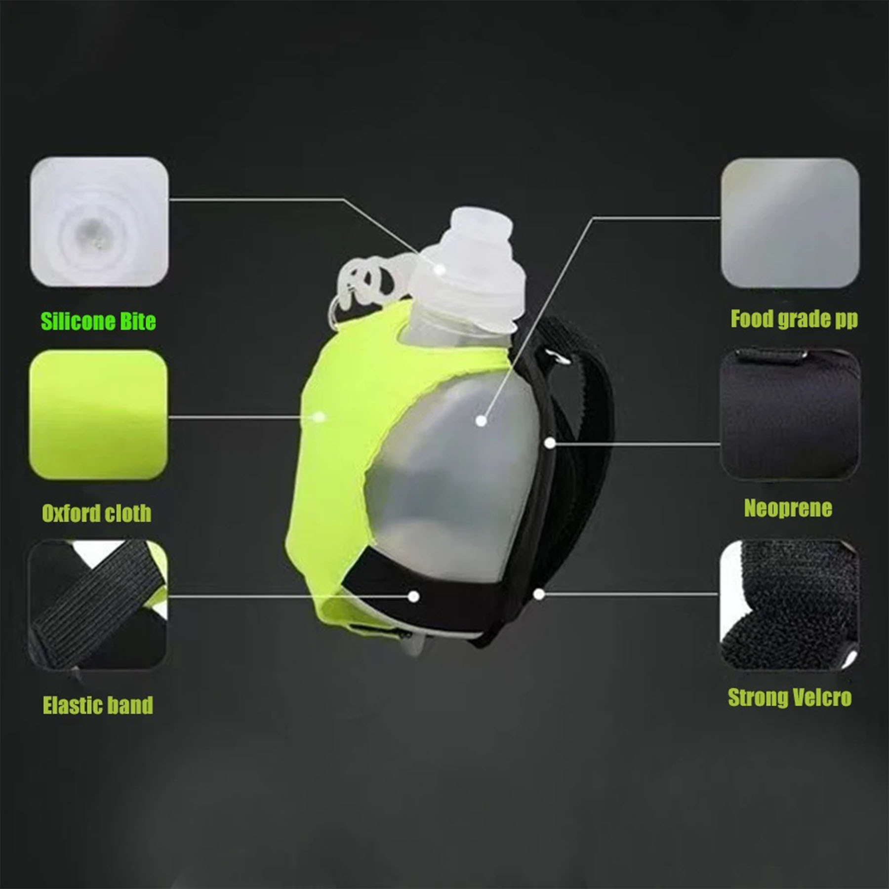 Pp Portable 200Ml Reflective Wristband Bottle ?C Convenient And Safe 7