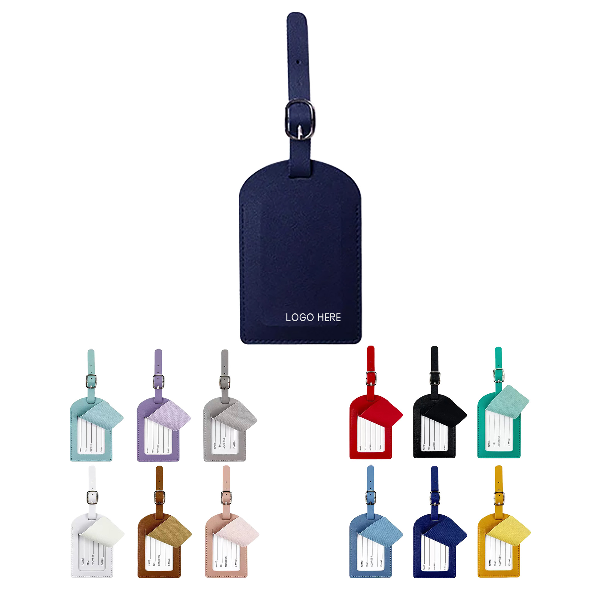 PU Leather Luggage Tags Bag Tags 4