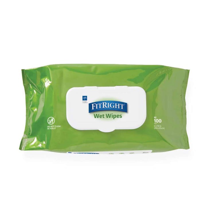 FitRight Aleo Personal Cleansing Wipes - 100 per Pack 8" x 10" 3