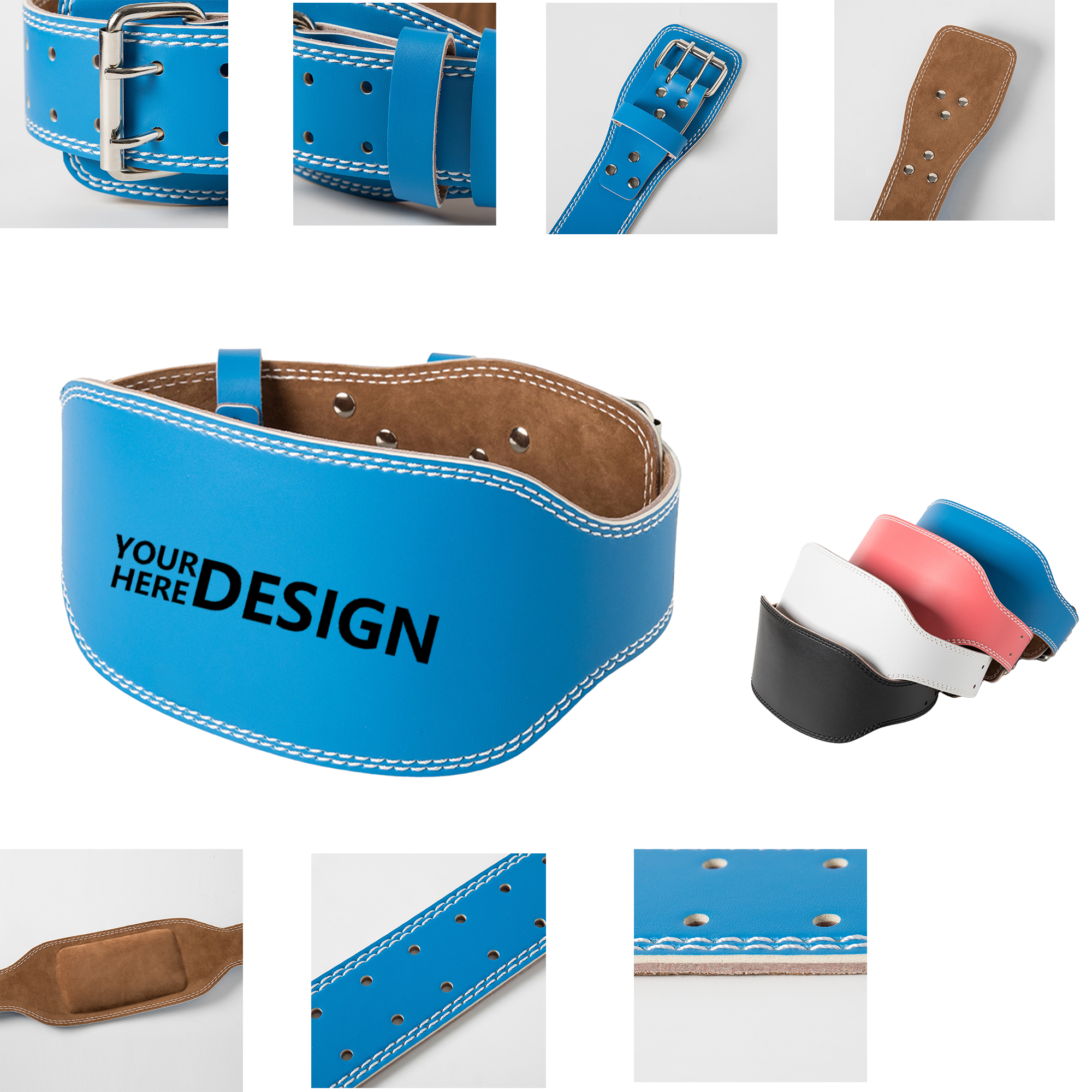 Synthetic Leather Fitness Waistband 3
