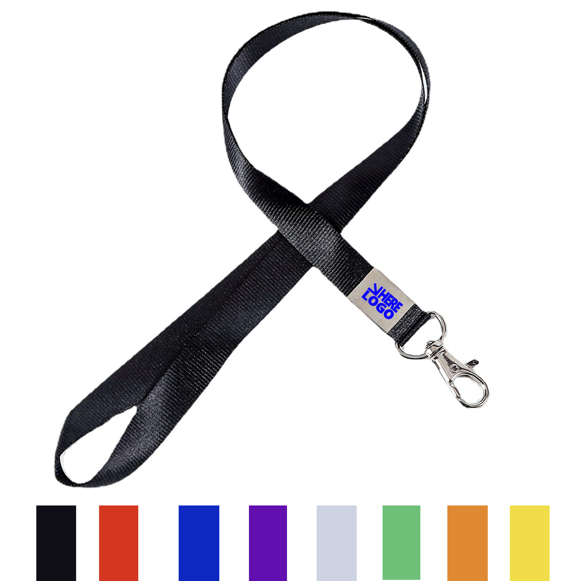 Heavy-Duty Name Badge Strap with Metal Clasp