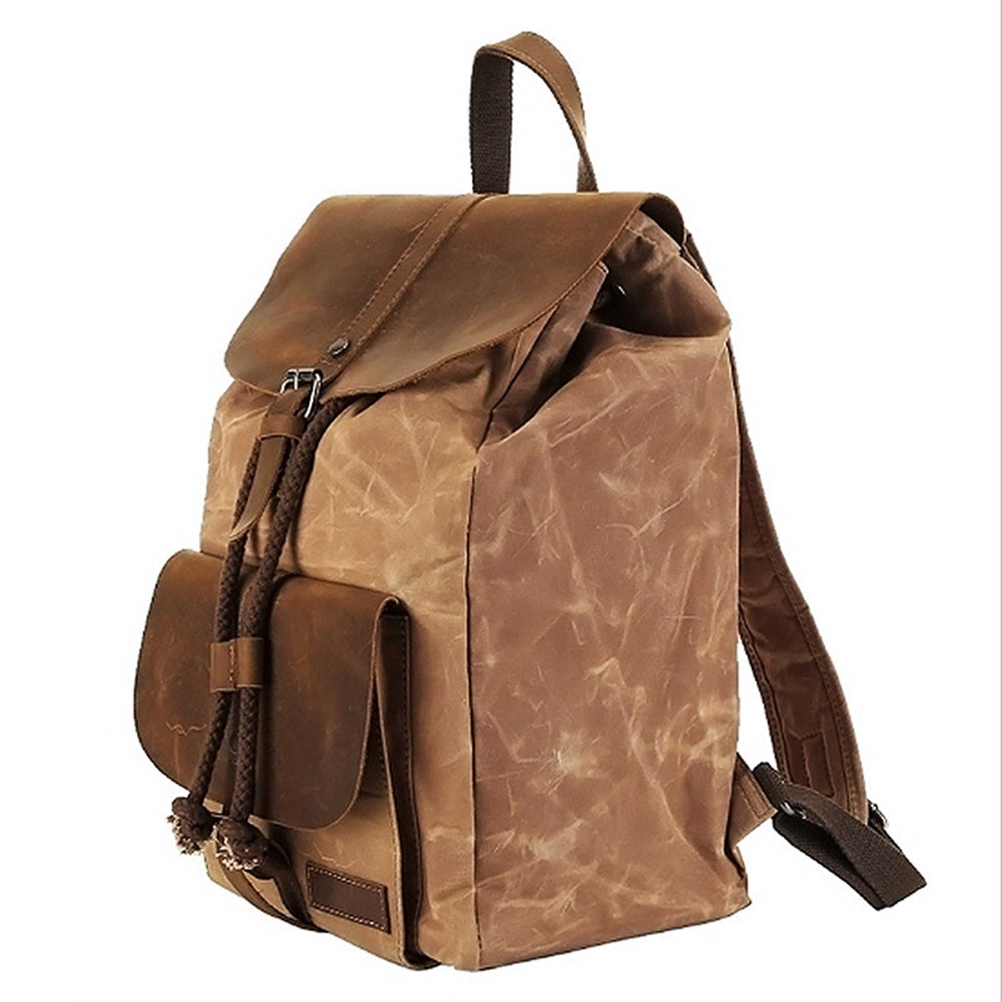 Waterproof Leather Outdoor Travel Backpack 11