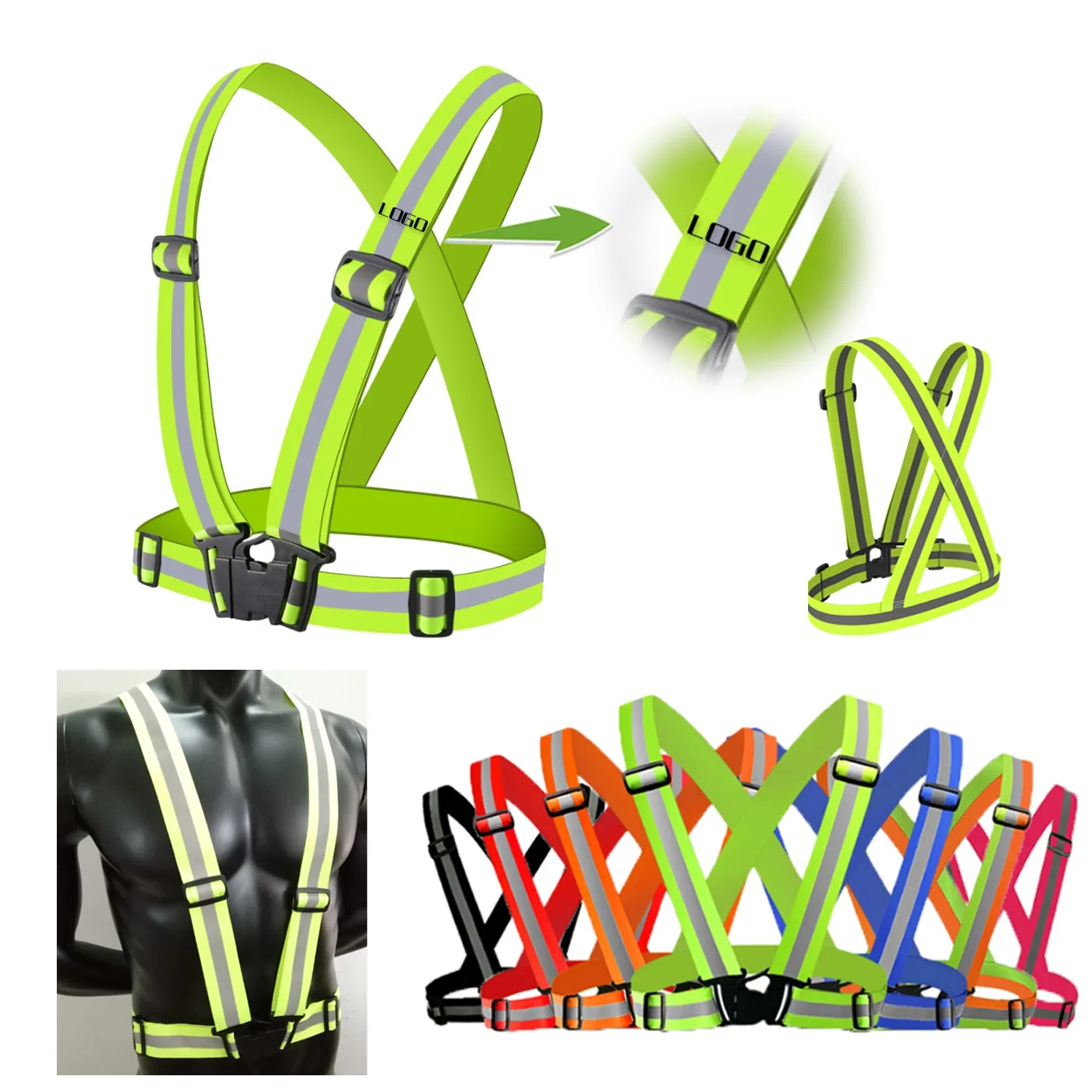 Adjustable Reflective Strap Safety Vest 3