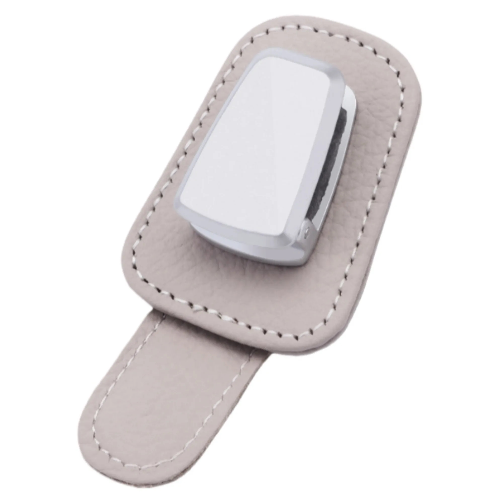 Leather Magnetic Car Visor Glasses Clip 7