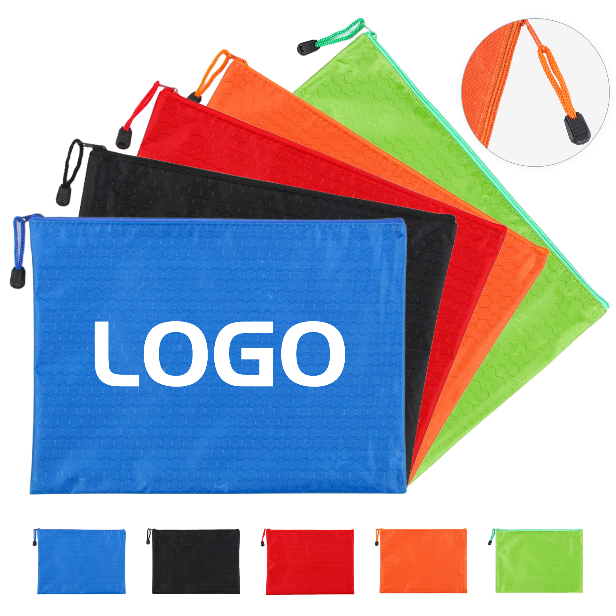 Custom Waterproof Durable Zipper File Pouch 4