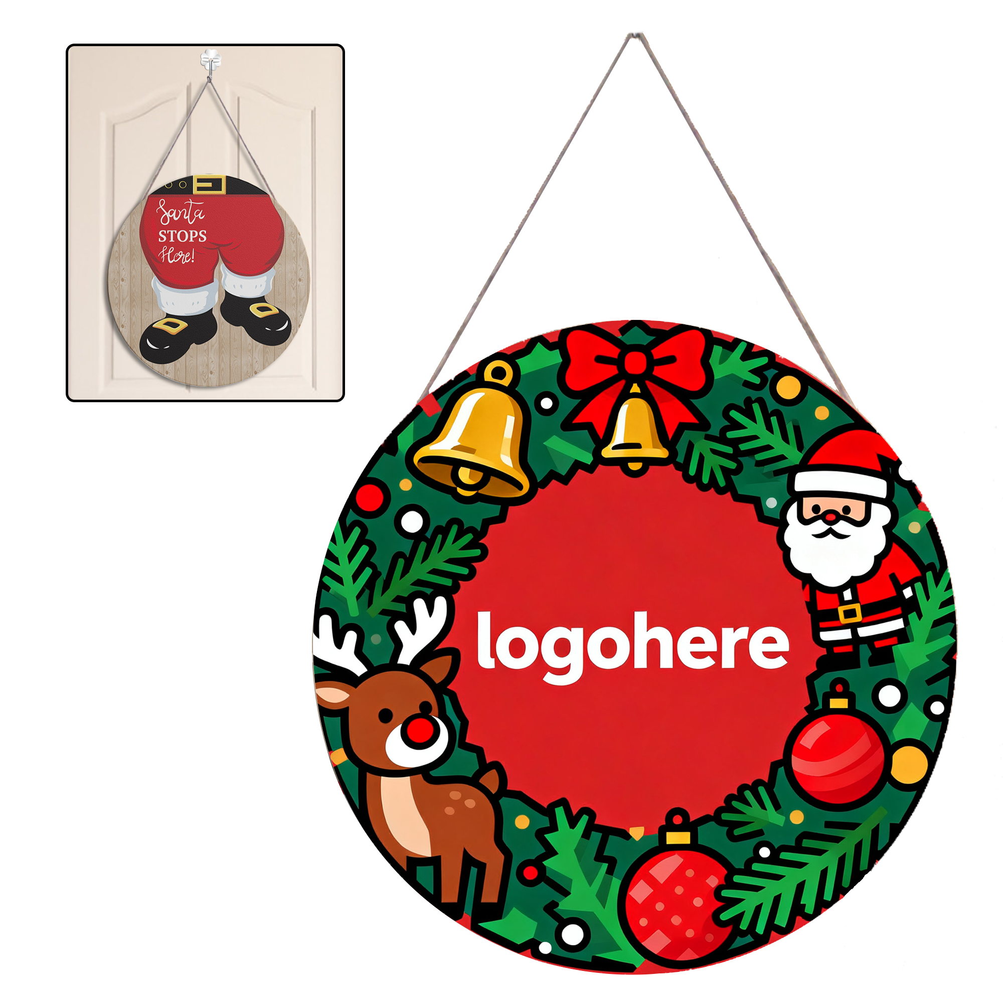 Personalized Festive Wooden Wall Hanging Decor 4