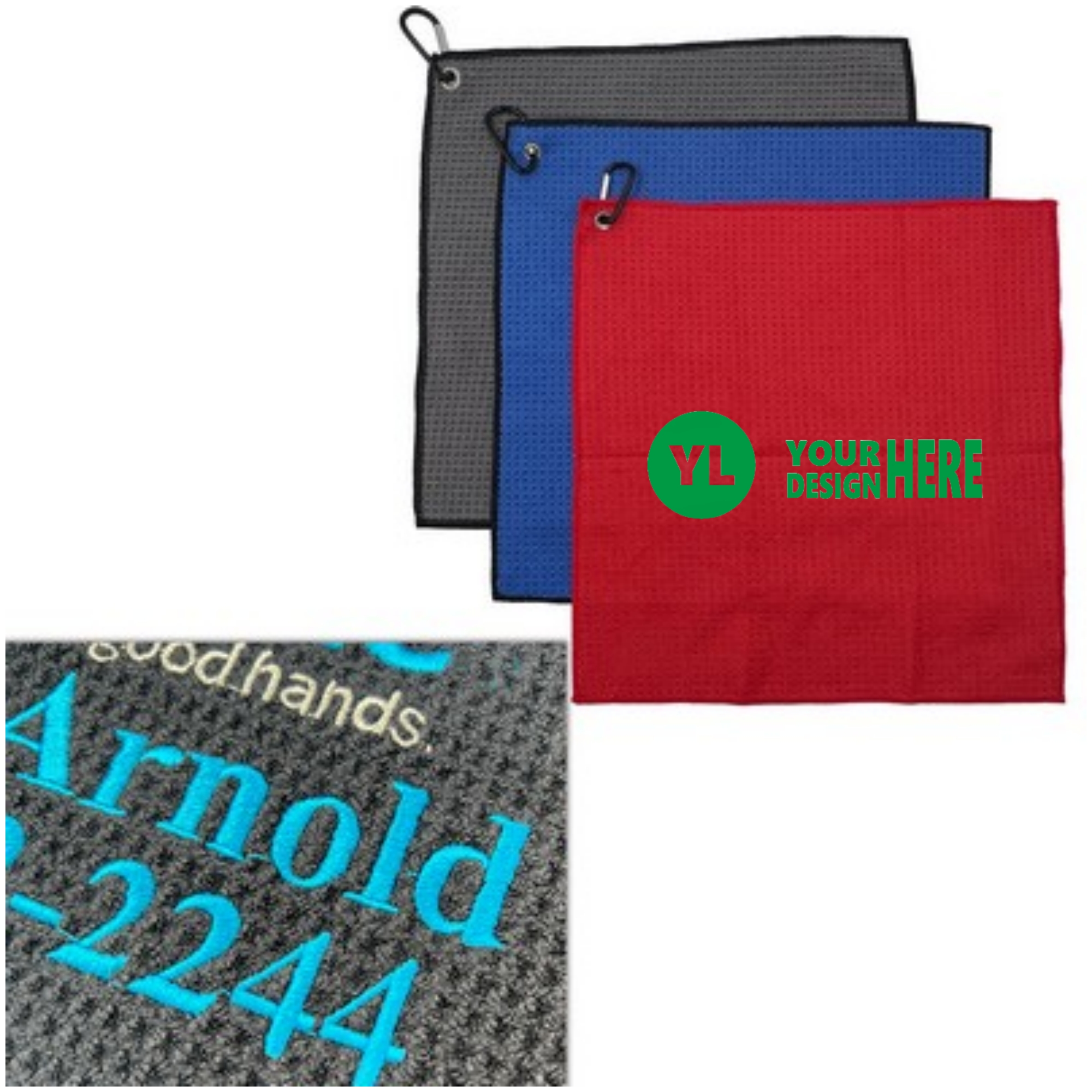 Custom Full Color 12"X12" Car Microfiber Waffle Pattern Cleaning Towel 3
