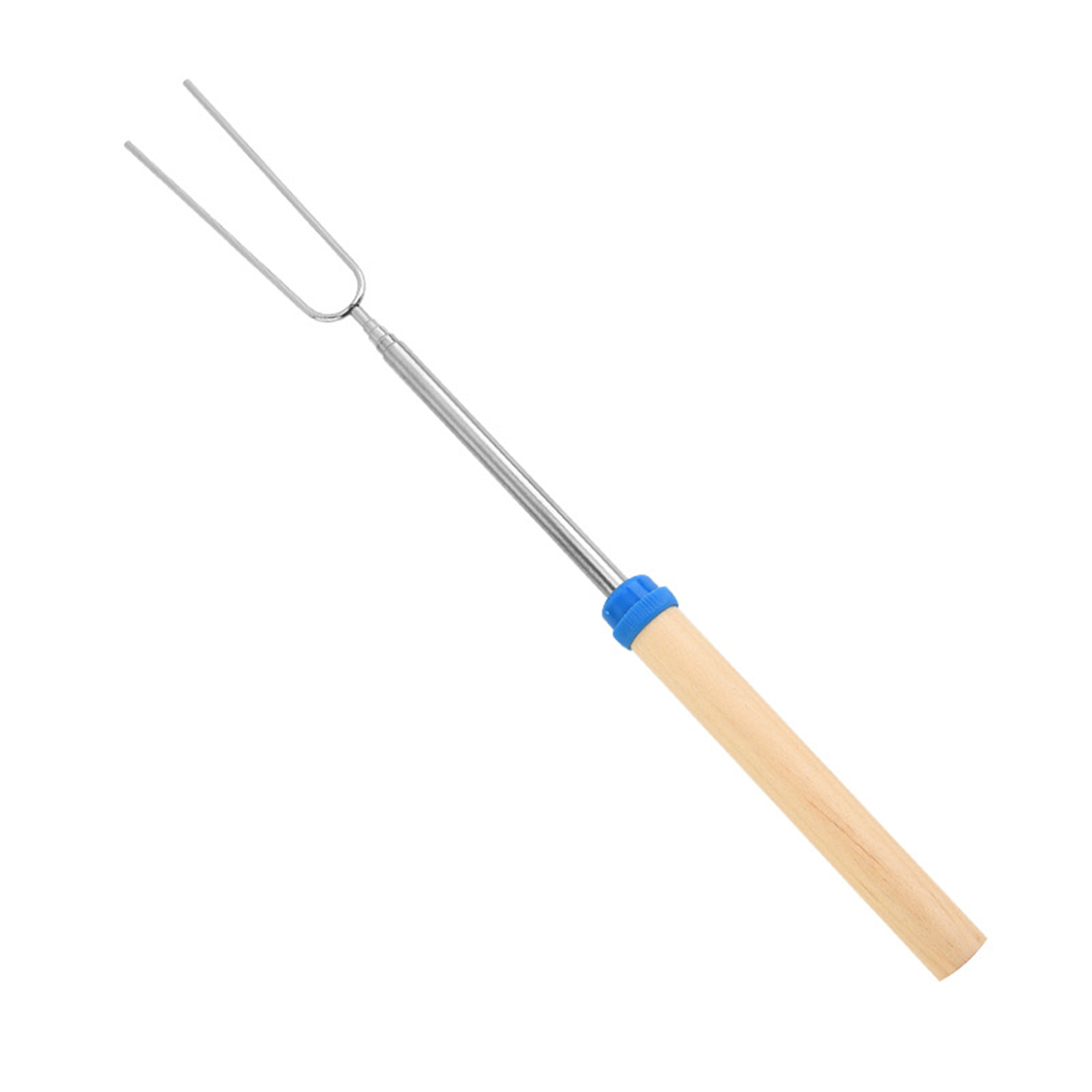 Telescopic Barbecue Skewer Fork With Wooden Handle 18