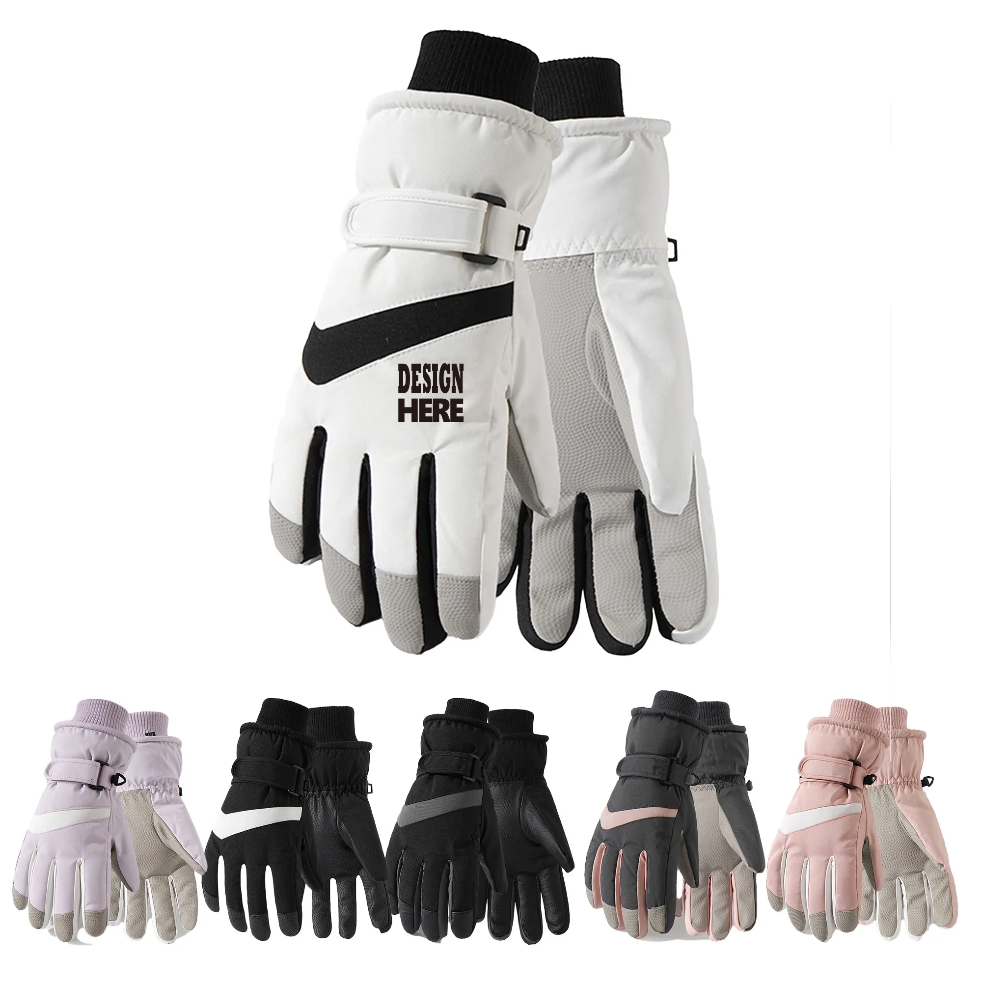 Waterproof Ski Gloves Winter Skate Touchscreen Customizable 11