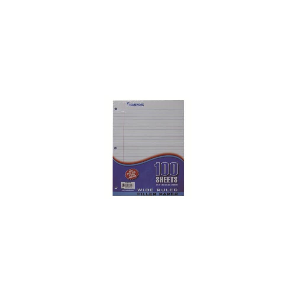 Wide Ruled Filler Paper - 100 Sheets 2