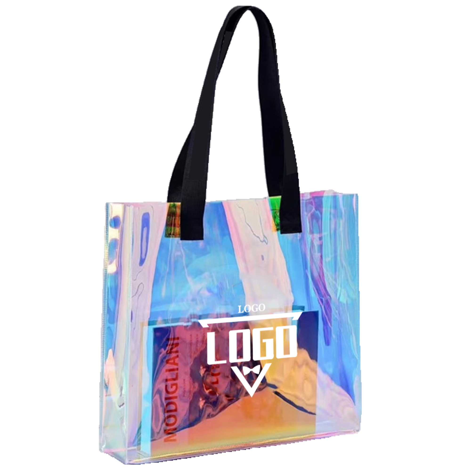 Laser Reflective PVC Gift Bag With Sturdy Carry Handle