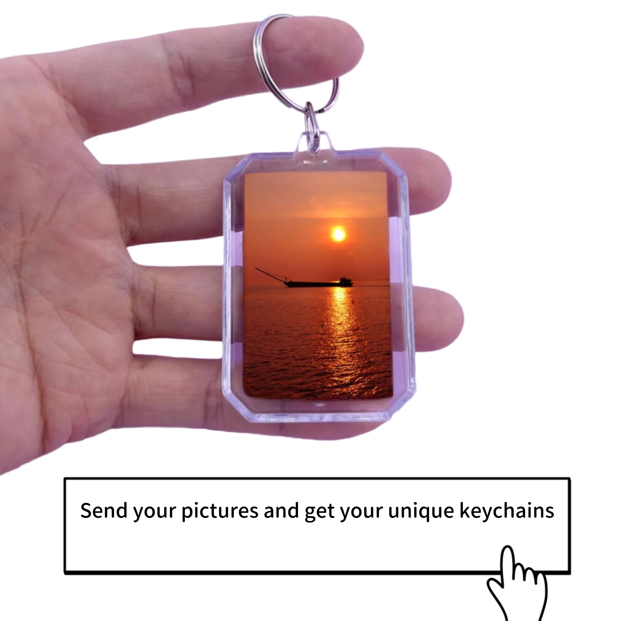 MOQ 50 Pricebuster Full color Acrylic Keychain Photo Frame 8