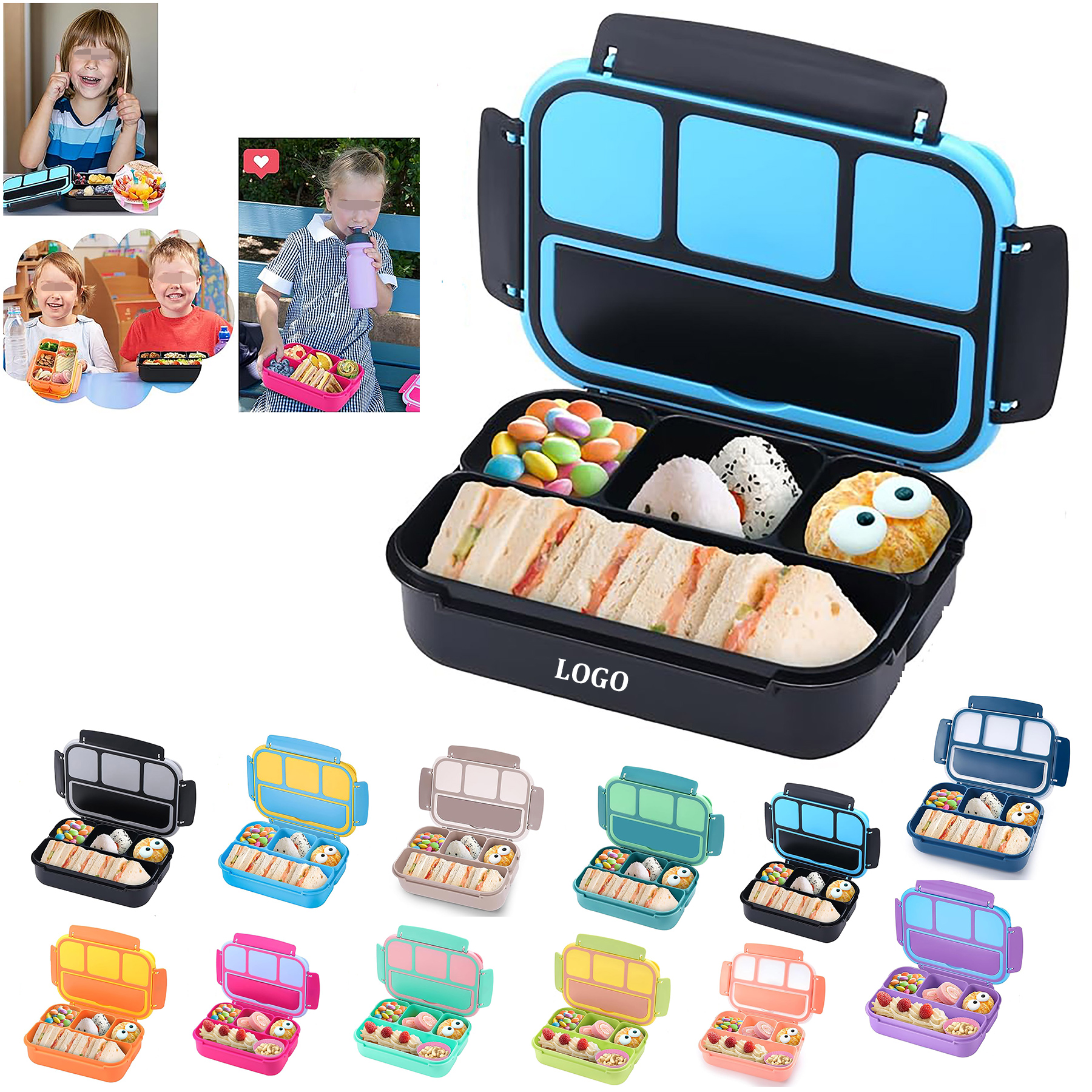 Four Compartments Insulated Lunch Box 17