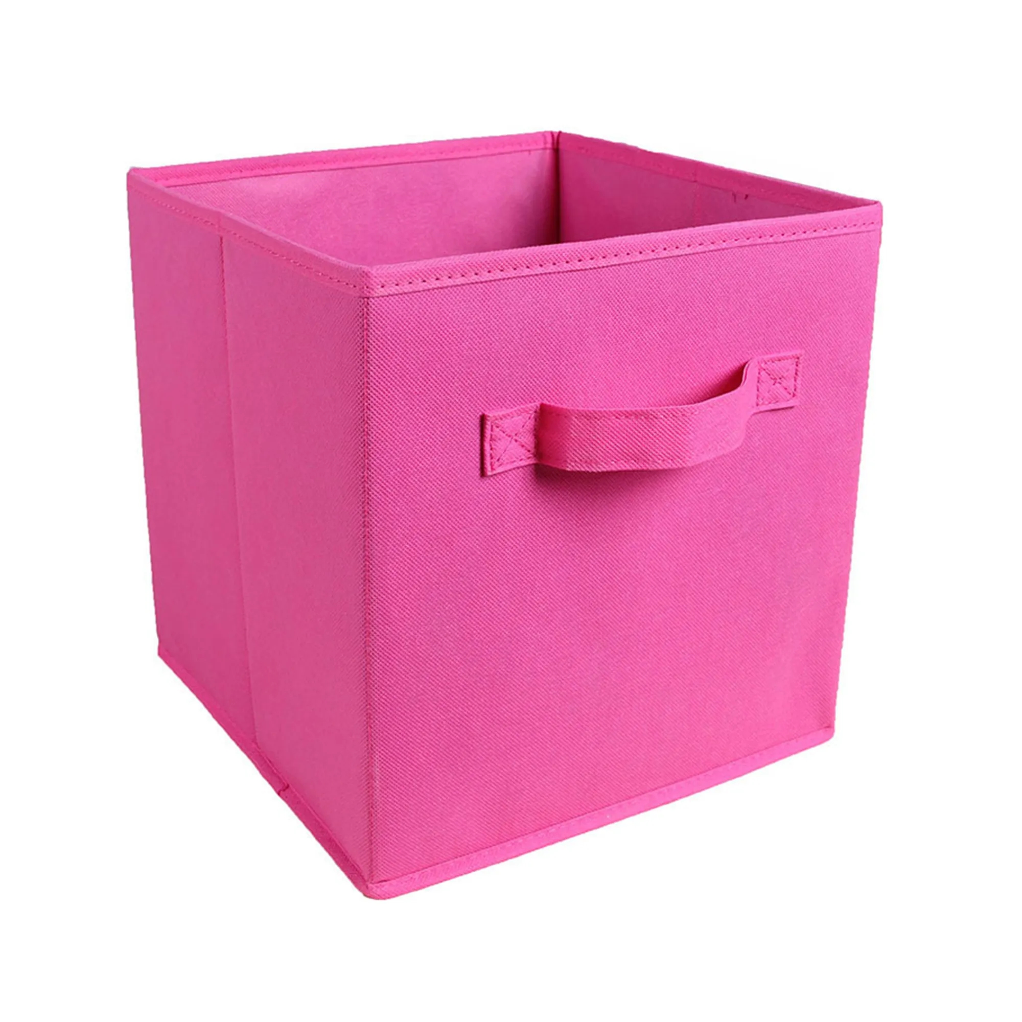 MOQ50 11" Square Non-Woven Folding Storage Box With Handle 30