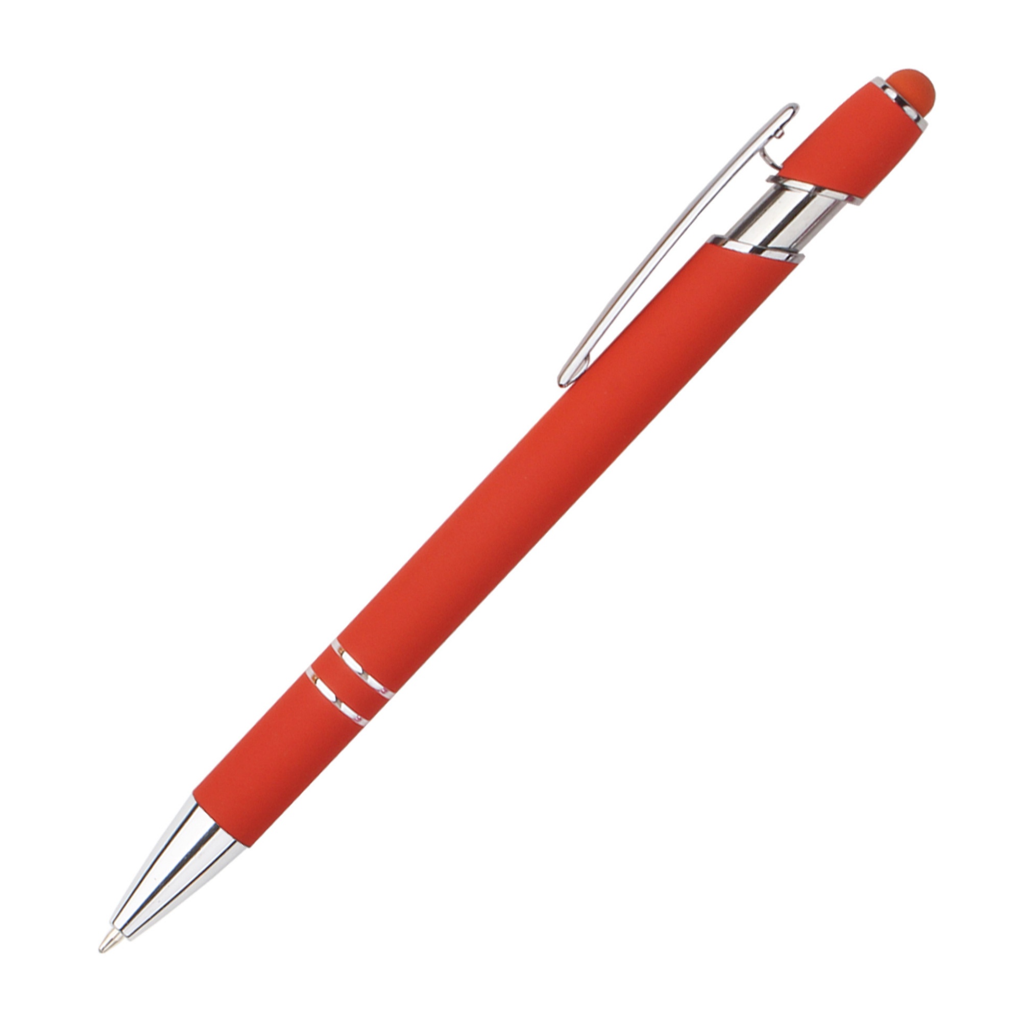 Retractable Metal Ballpoint Pen With Stylus Tip Black Ink 35