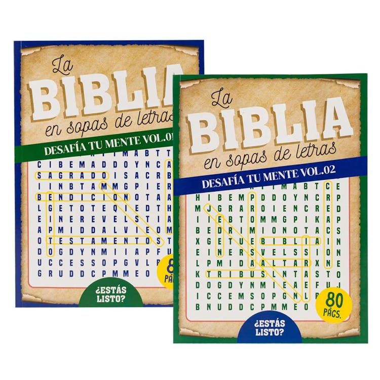 Word Search Puzzle Books - Spanish Biblia 80 Pages Two Titles 3