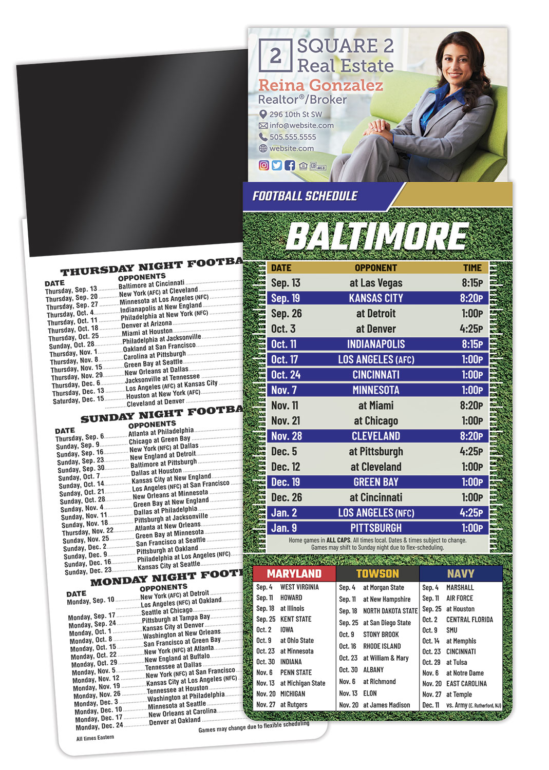 Magna-Card Business Card Magnet Football Schedules (3.5x9)