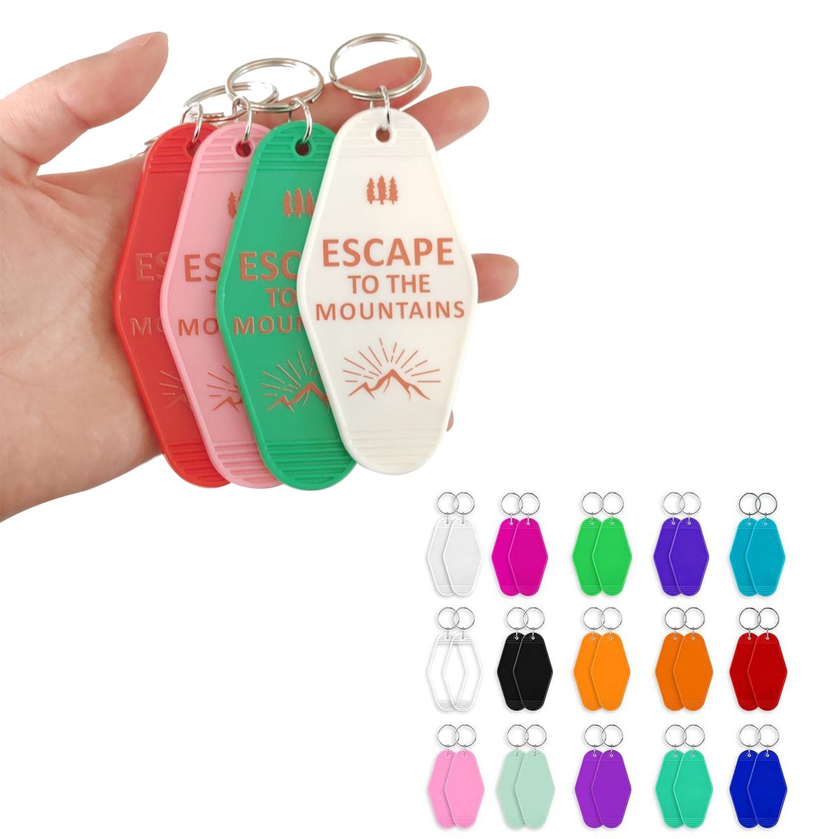 Keychain For A Retro-Style Camping Hotel Motel 3