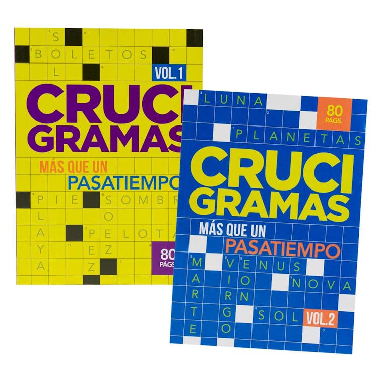 Crossword Puzzle Books - Spanish 80 Pages Two Titles 2