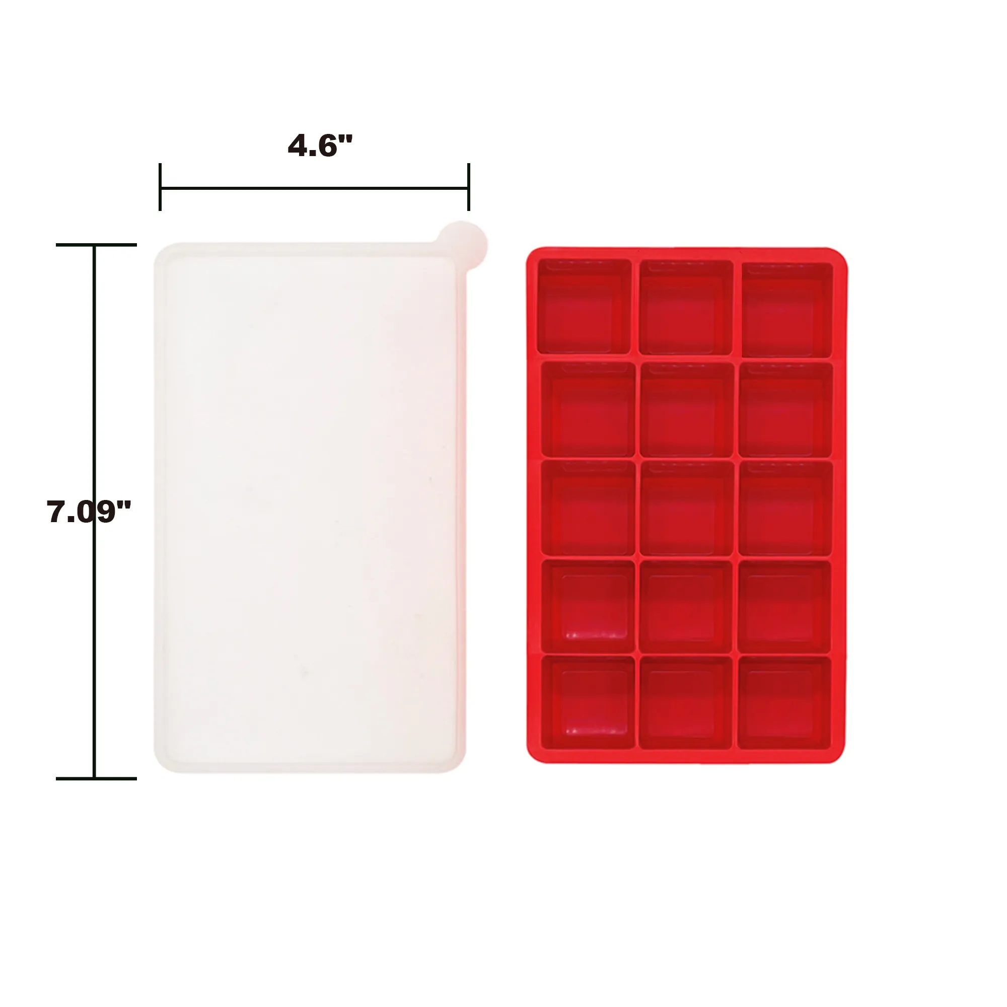 15 Flexible Silicone Ice Cube Molds with Removable Lid 4