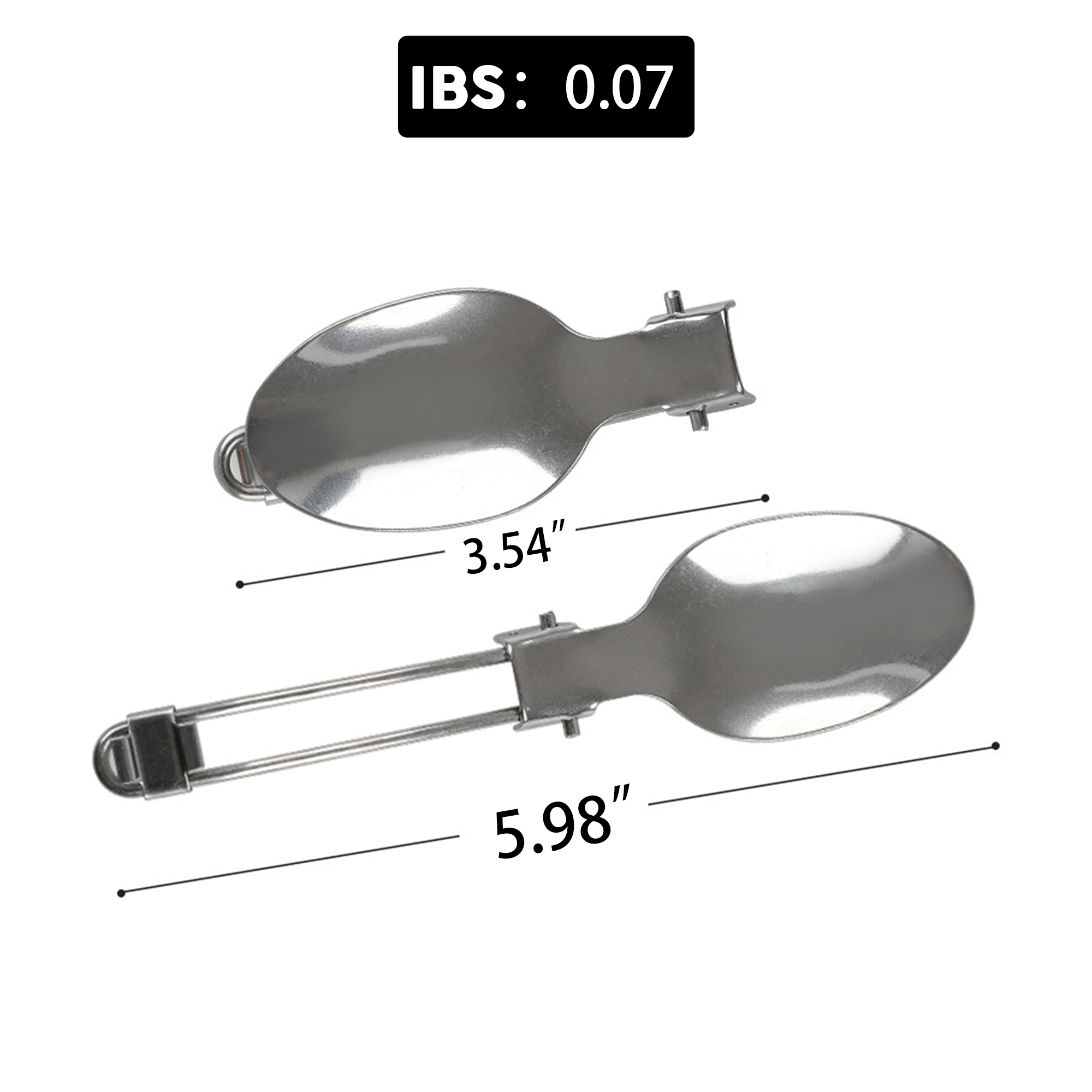 3 Pcs Collapsible Stainless Steel Cutlery Kit 7
